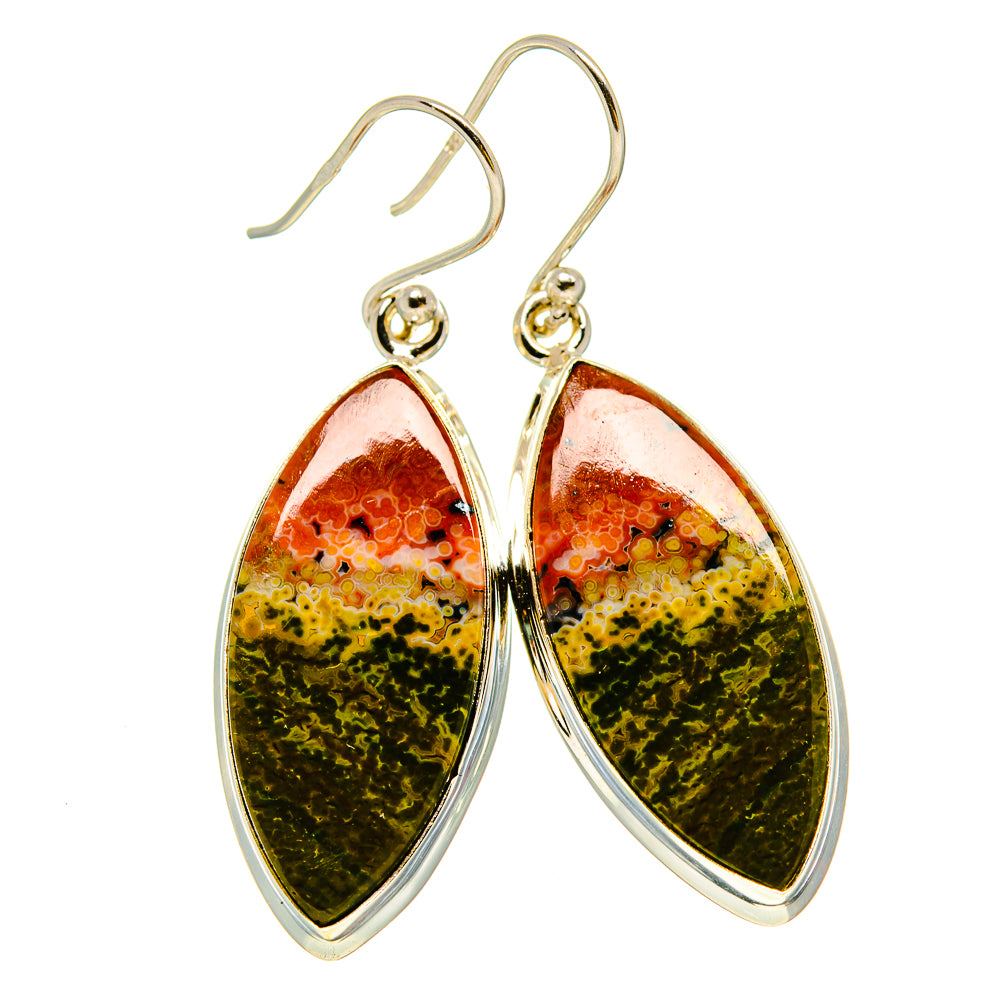 Ocean Jasper Earrings handcrafted by Ana Silver Co - EARR416342