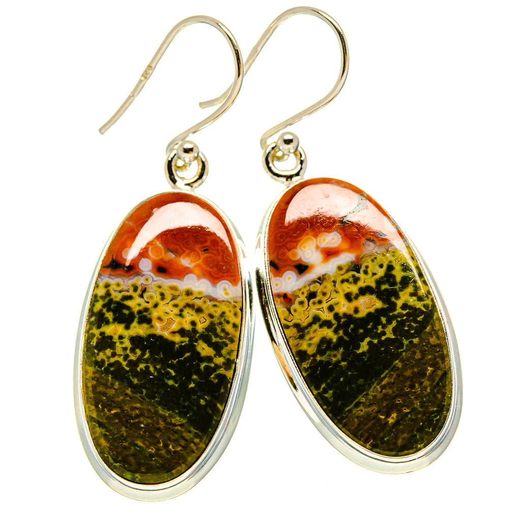 Ocean Jasper Earrings handcrafted by Ana Silver Co - EARR416346