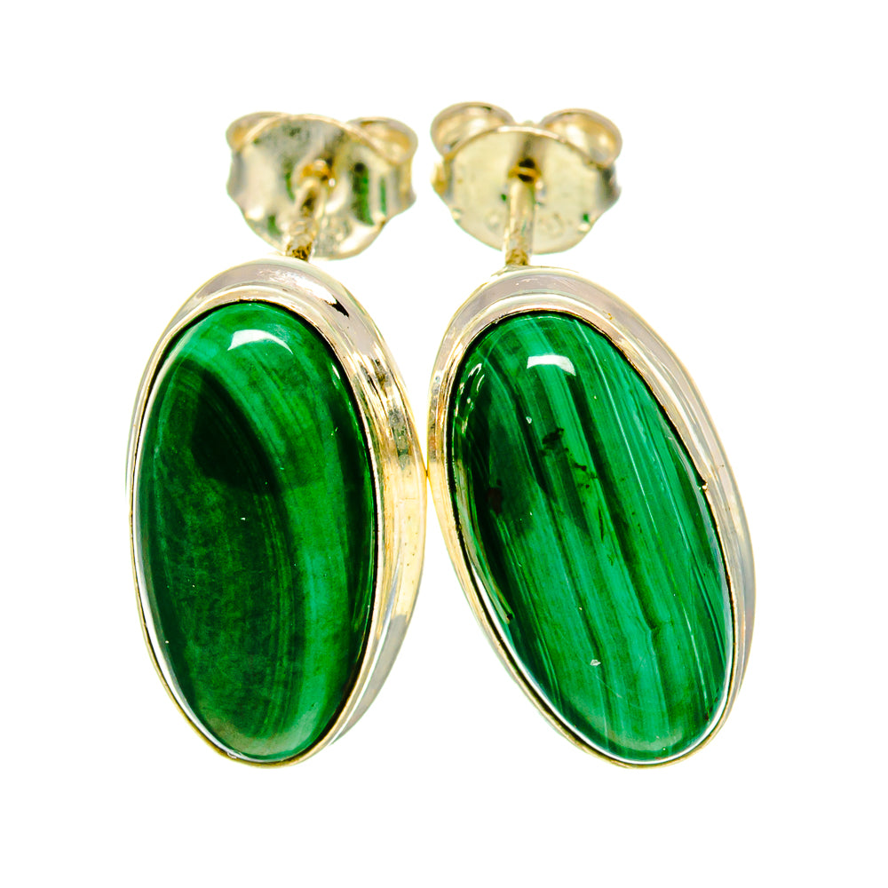 Malachite Earrings handcrafted by Ana Silver Co - EARR416363