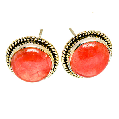 Rhodochrosite Earrings handcrafted by Ana Silver Co - EARR416376