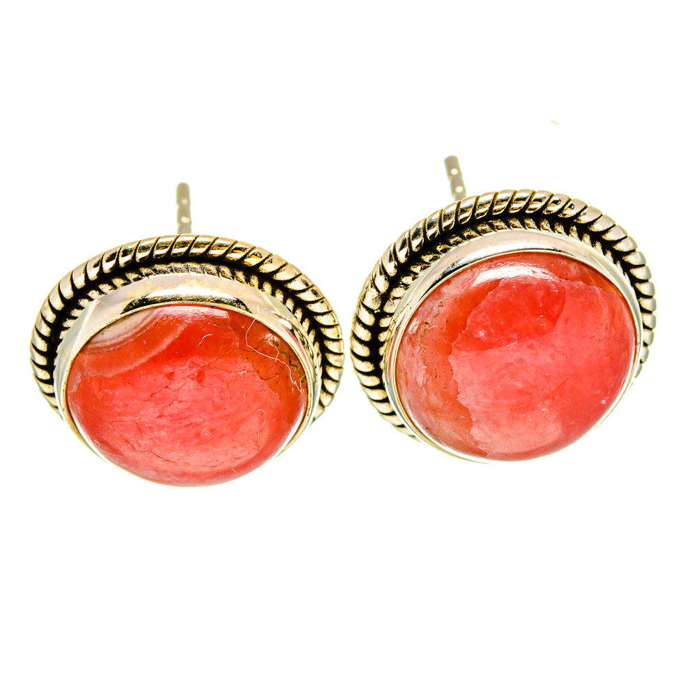 Rhodochrosite Earrings handcrafted by Ana Silver Co - EARR416378