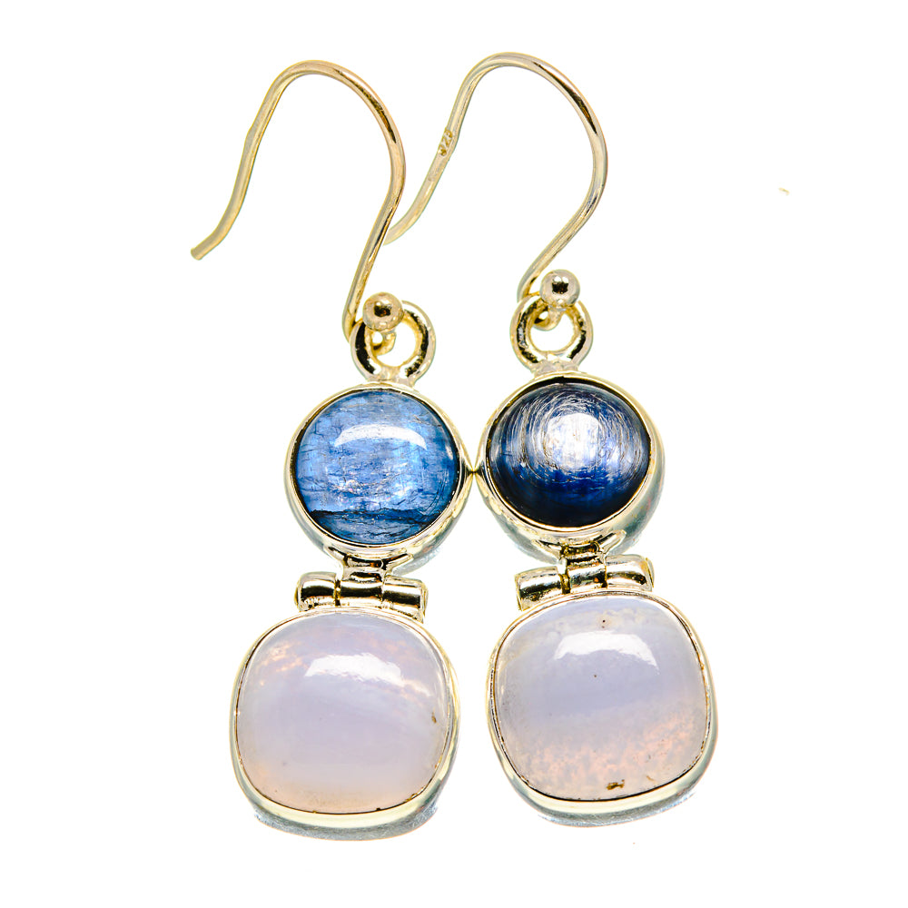 Blue Lace Agate Earrings handcrafted by Ana Silver Co - EARR416380
