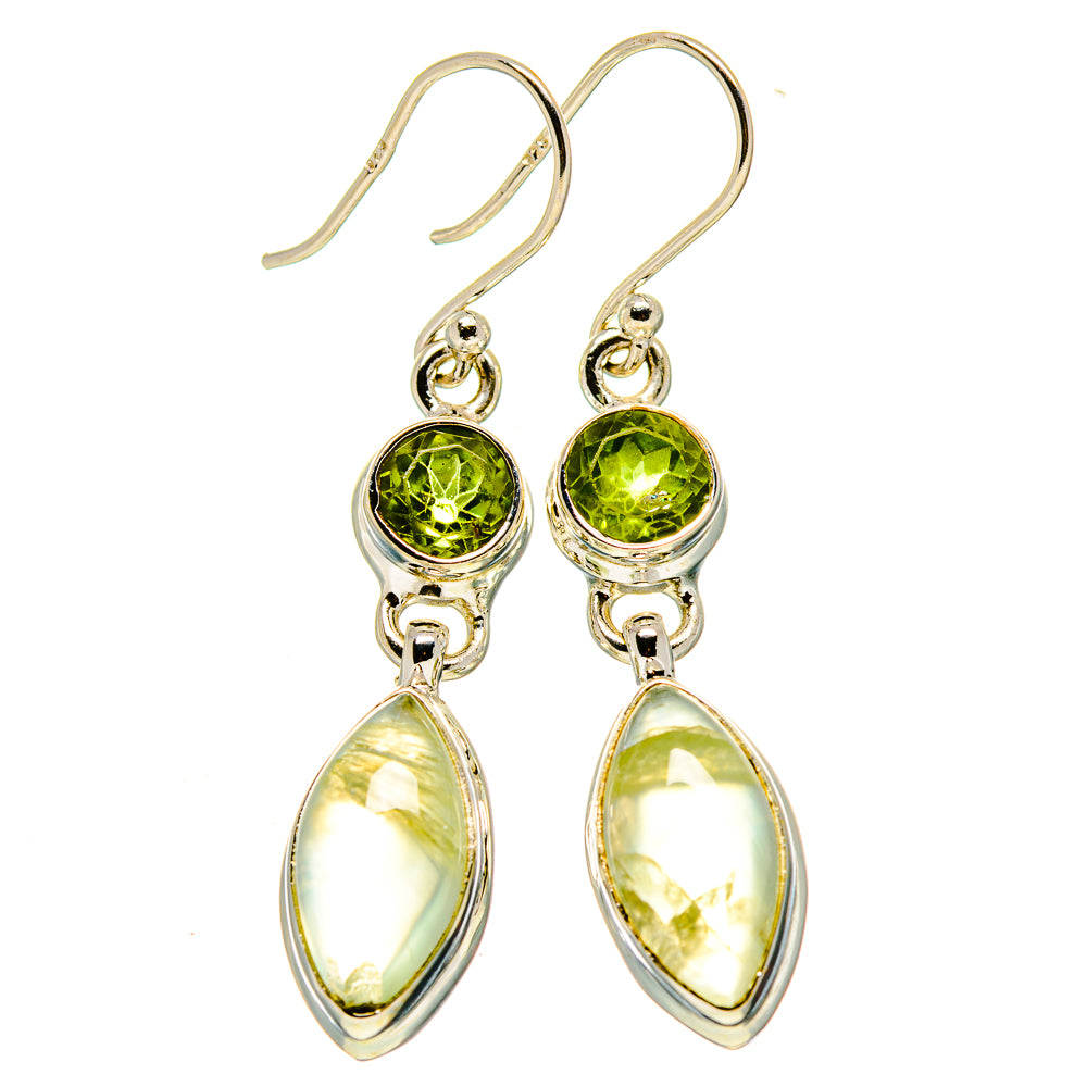 Prehnite Earrings handcrafted by Ana Silver Co - EARR416396
