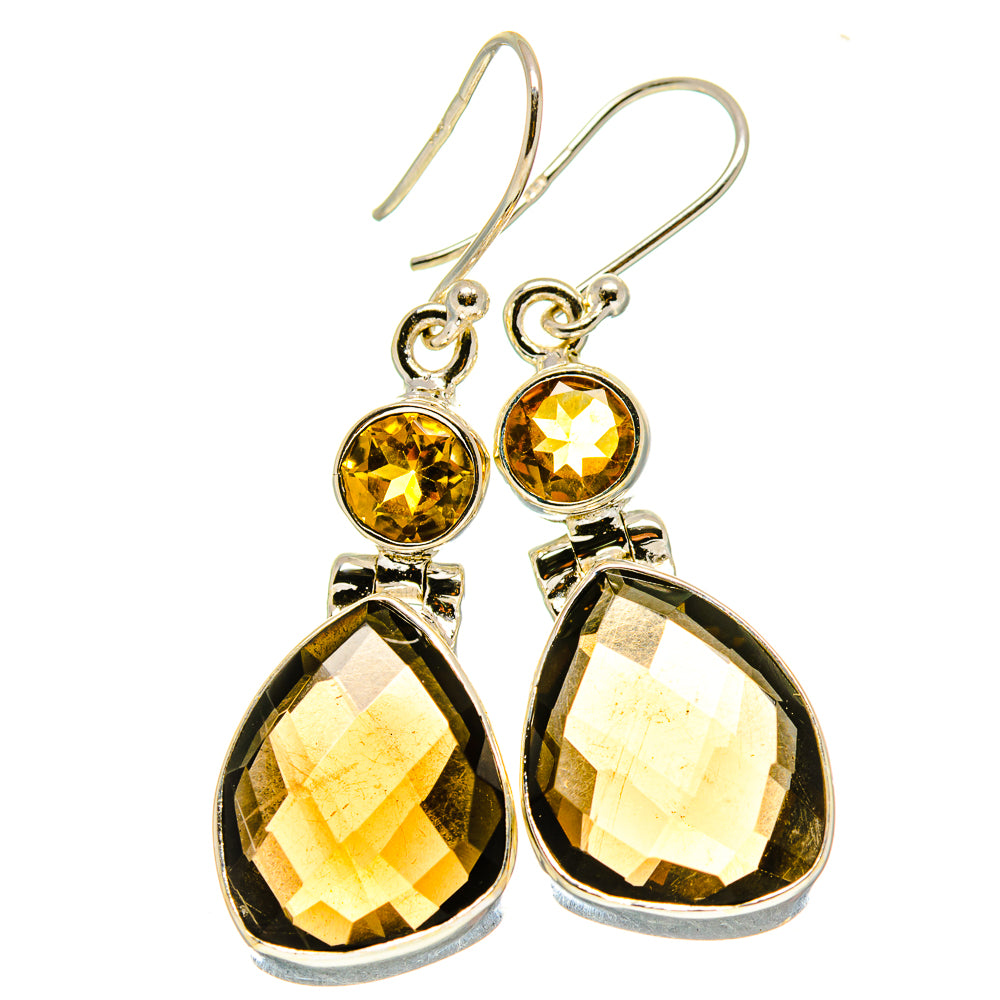 Smoky Quartz Earrings handcrafted by Ana Silver Co - EARR416404