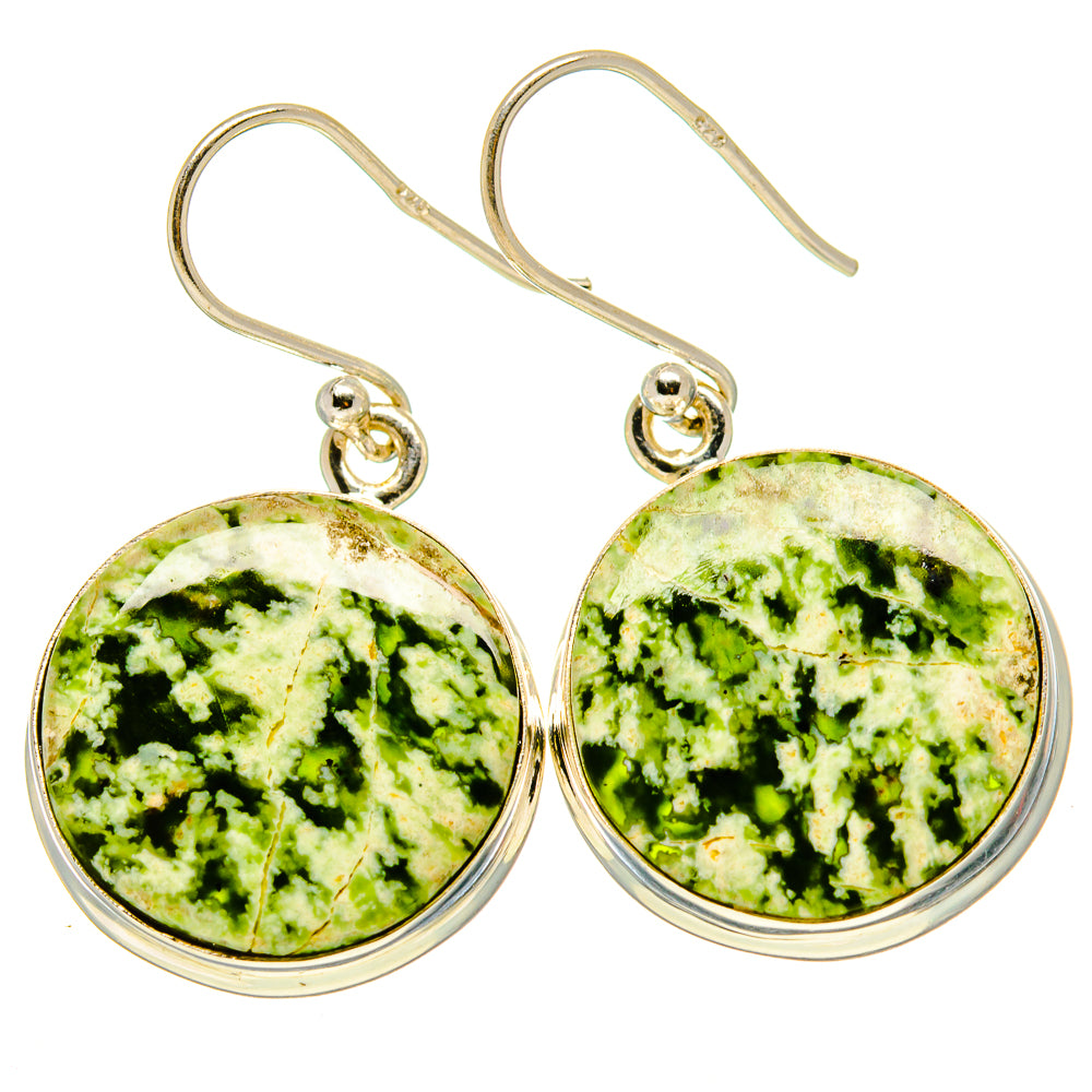 Australian Green Opal Earrings handcrafted by Ana Silver Co - EARR416406
