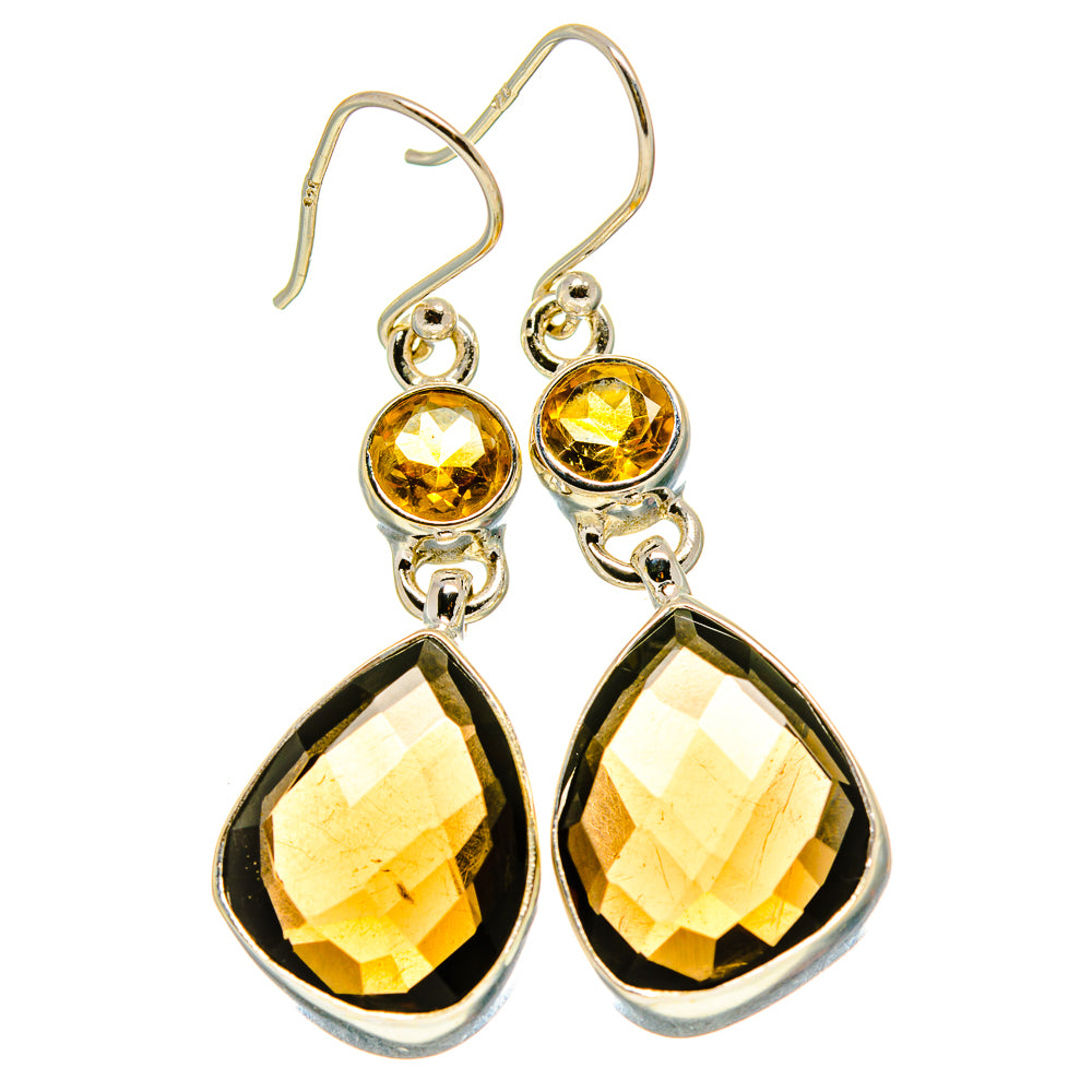 Smoky Quartz Earrings handcrafted by Ana Silver Co - EARR416409