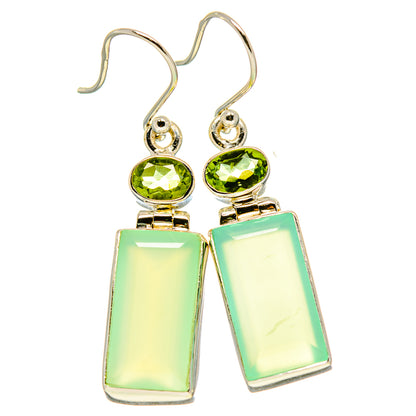 Aqua Chalcedony Earrings handcrafted by Ana Silver Co - EARR416412