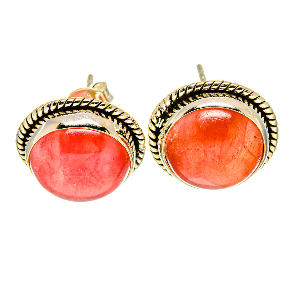Rhodochrosite Earrings handcrafted by Ana Silver Co - EARR416435
