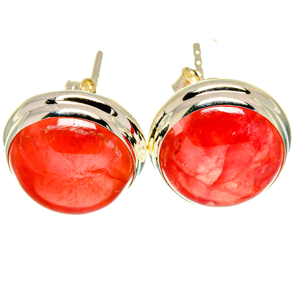 Rhodochrosite Earrings handcrafted by Ana Silver Co - EARR416442