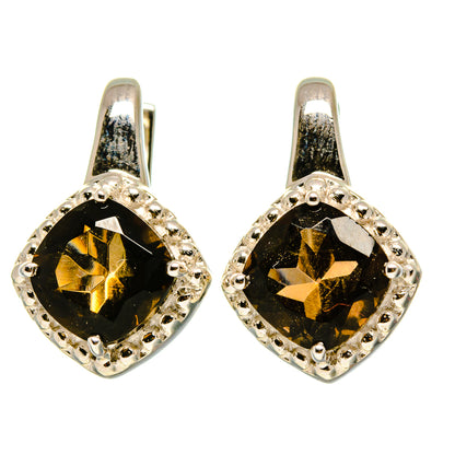 Smoky Quartz Earrings handcrafted by Ana Silver Co - EARR416449