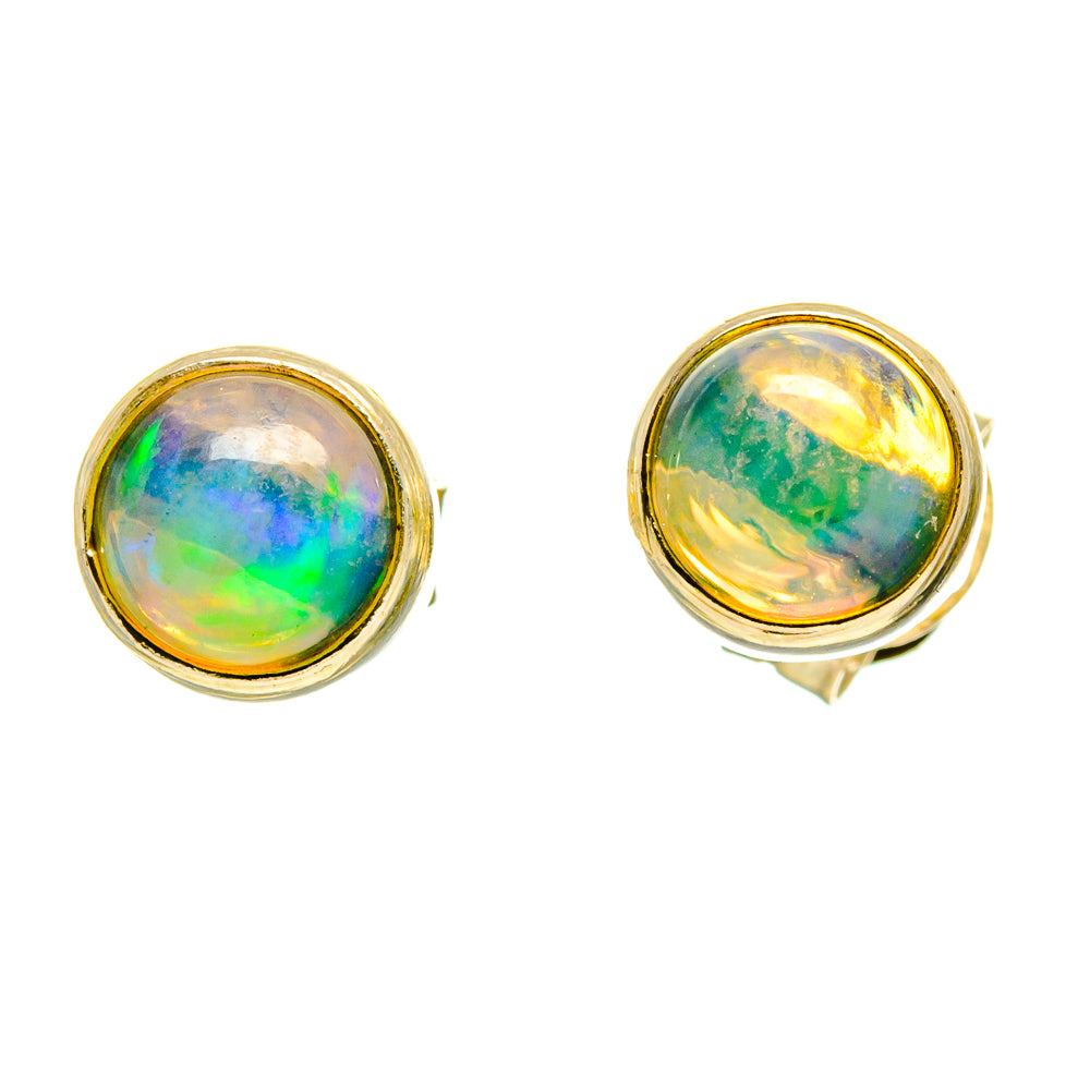 Ethiopian Opal Earrings handcrafted by Ana Silver Co - EARR416450