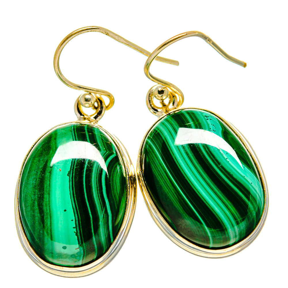 Malachite Earrings handcrafted by Ana Silver Co - EARR416452