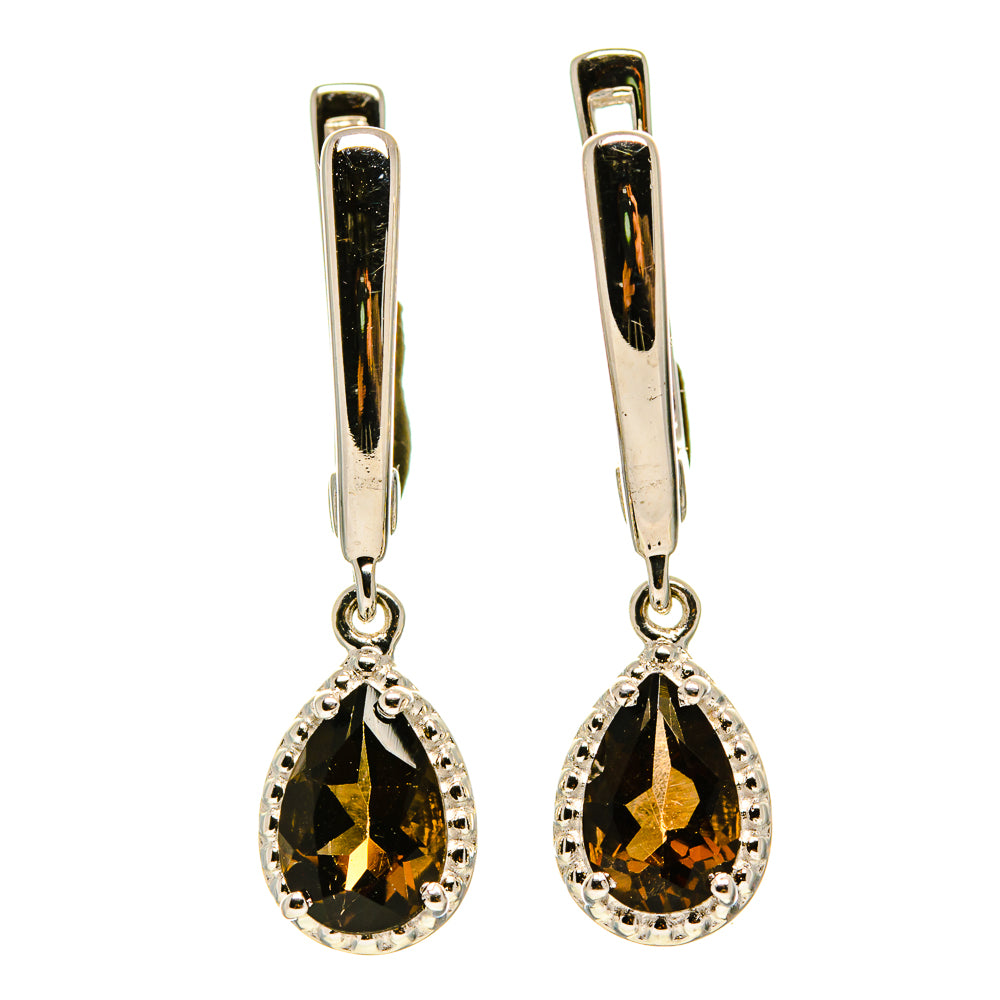 Smoky Quartz Earrings handcrafted by Ana Silver Co - EARR416460