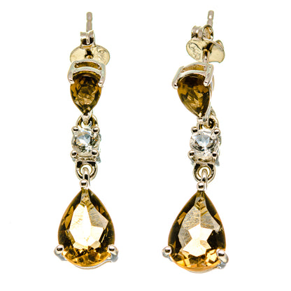 Smoky Quartz Earrings handcrafted by Ana Silver Co - EARR416465