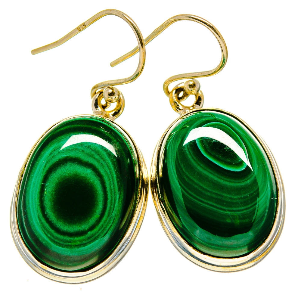 Malachite Earrings handcrafted by Ana Silver Co - EARR416466