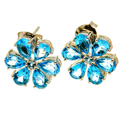 Blue Topaz Earrings handcrafted by Ana Silver Co - EARR416474