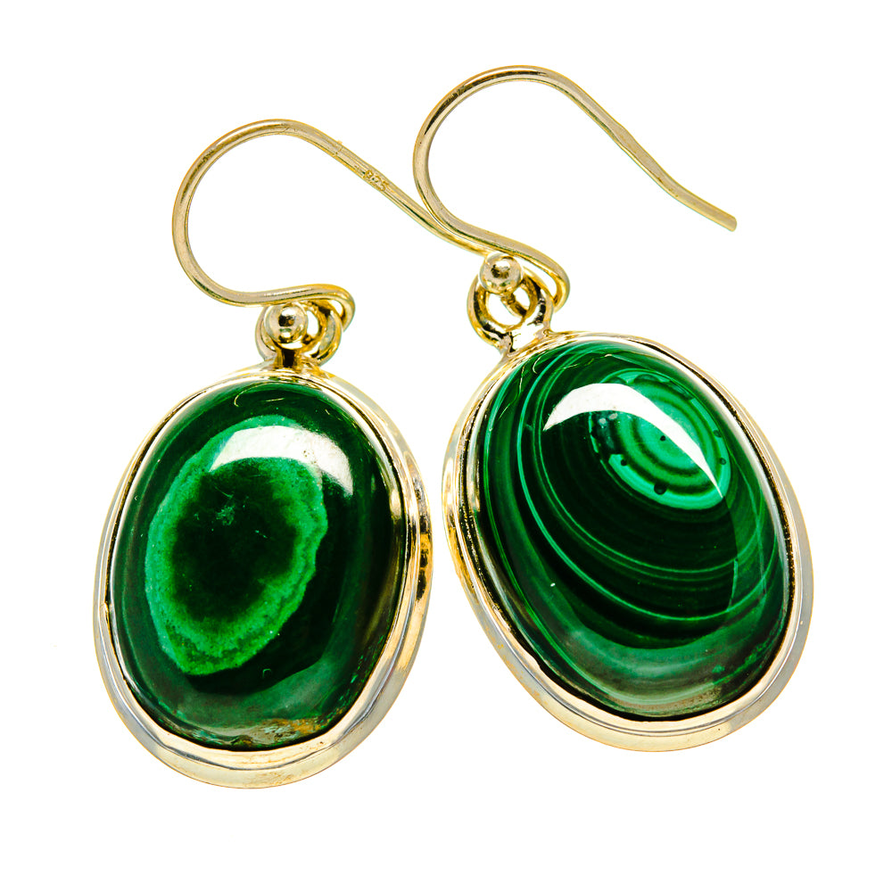Malachite Earrings handcrafted by Ana Silver Co - EARR416477