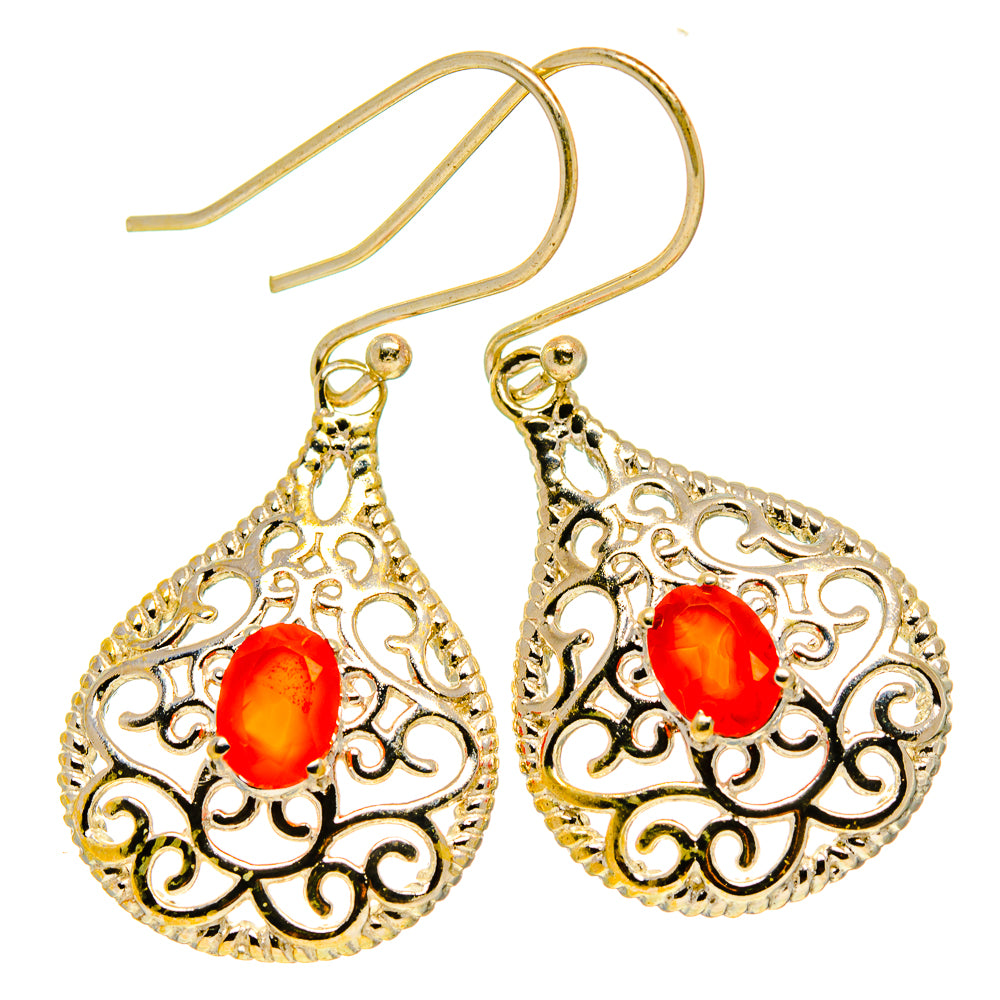 Carnelian Earrings handcrafted by Ana Silver Co - EARR416478
