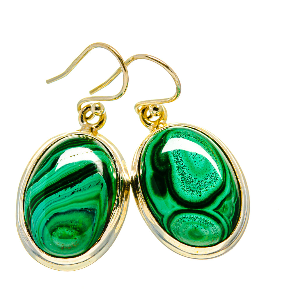 Malachite Earrings handcrafted by Ana Silver Co - EARR416483