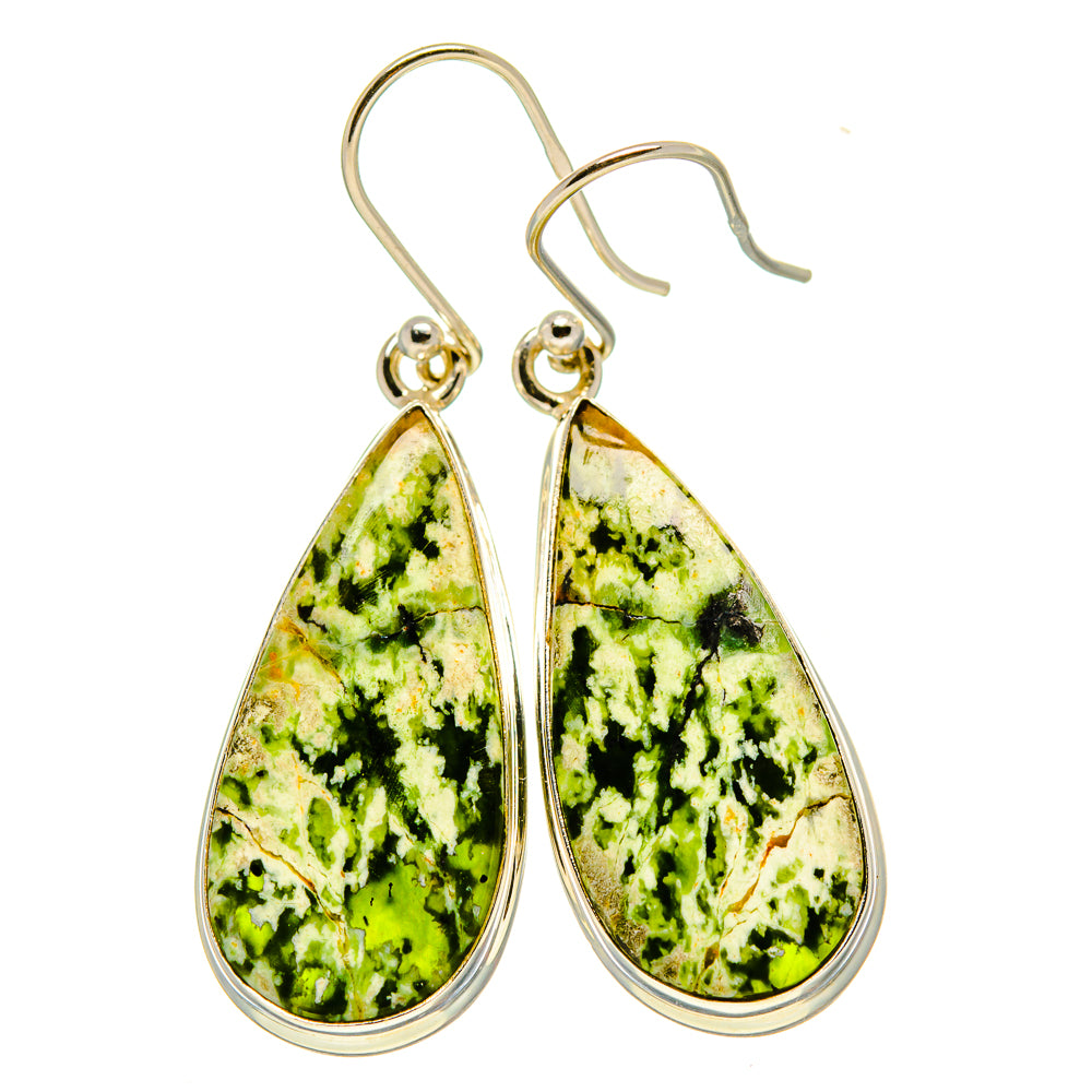 Australian Green Opal Earrings handcrafted by Ana Silver Co - EARR416496