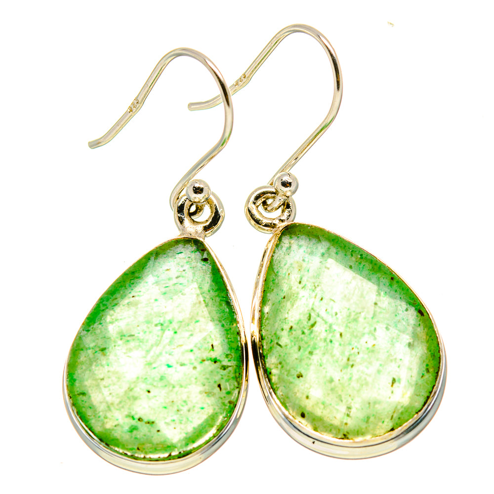 Green Aventurine Earrings handcrafted by Ana Silver Co - EARR416499