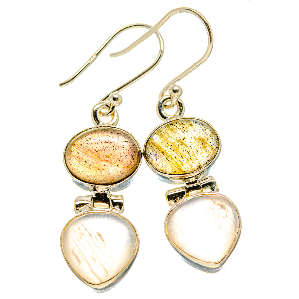 Rose Quartz Earrings handcrafted by Ana Silver Co - EARR416509