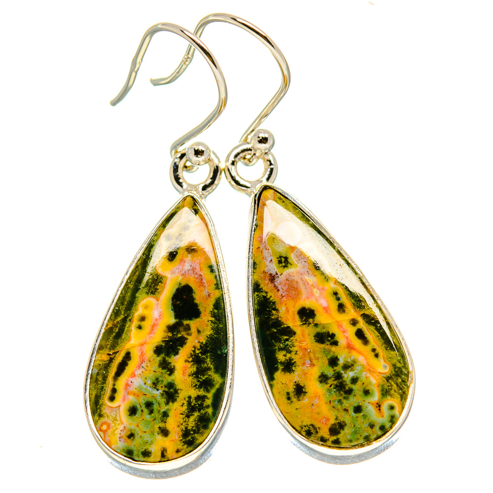 Ocean Jasper Earrings handcrafted by Ana Silver Co - EARR416513