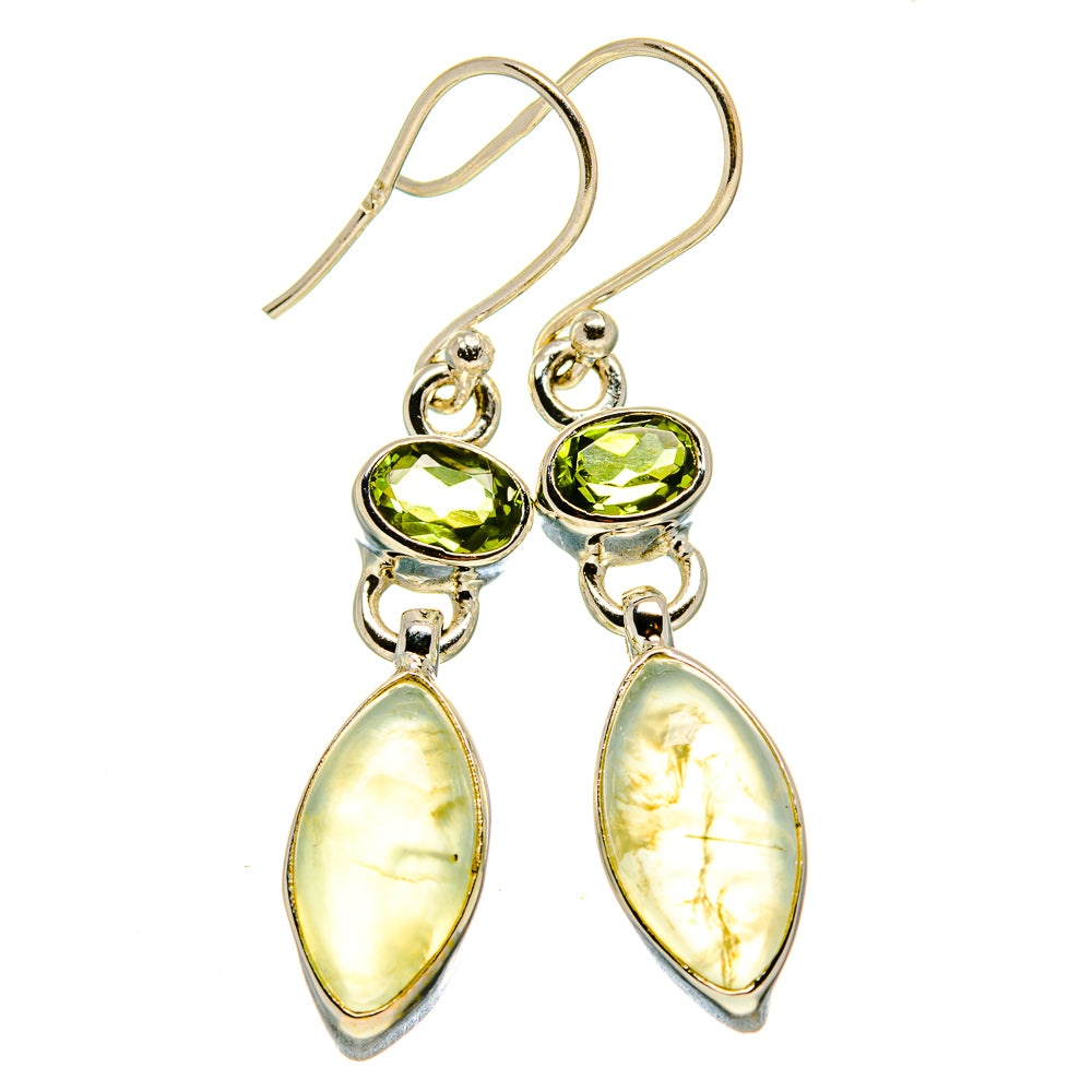 Prehnite Earrings handcrafted by Ana Silver Co - EARR416514