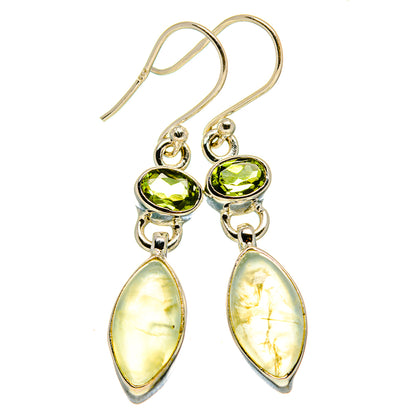 Prehnite Earrings handcrafted by Ana Silver Co - EARR416514