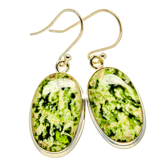 Australian Green Opal Earrings handcrafted by Ana Silver Co - EARR416515