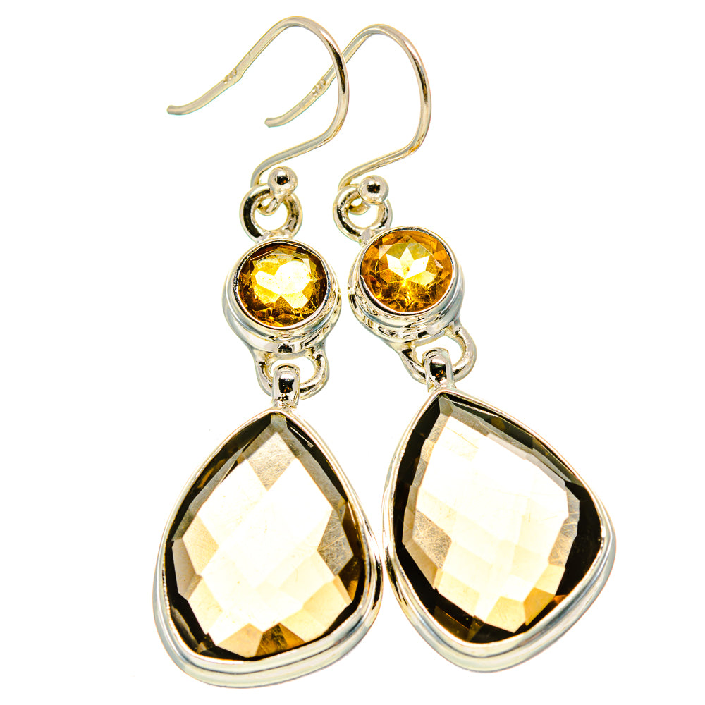Smoky Quartz Earrings handcrafted by Ana Silver Co - EARR416521