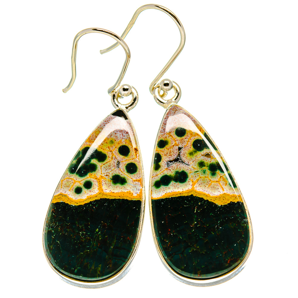 Ocean Jasper Earrings handcrafted by Ana Silver Co - EARR416535
