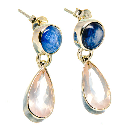 Rose Quartz Earrings handcrafted by Ana Silver Co - EARR416538