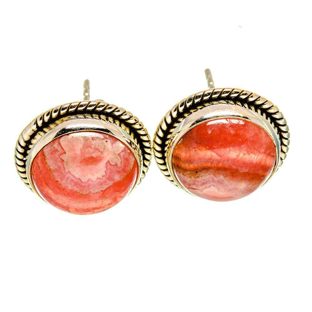 Rhodochrosite Earrings handcrafted by Ana Silver Co - EARR416543