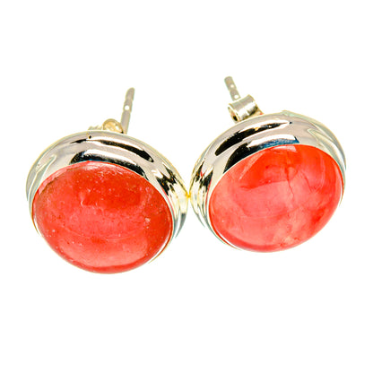 Rhodochrosite Earrings handcrafted by Ana Silver Co - EARR416550