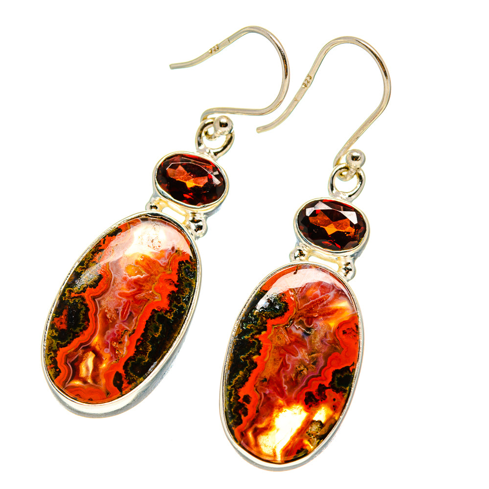 Moroccan Agate Earrings handcrafted by Ana Silver Co - EARR416567