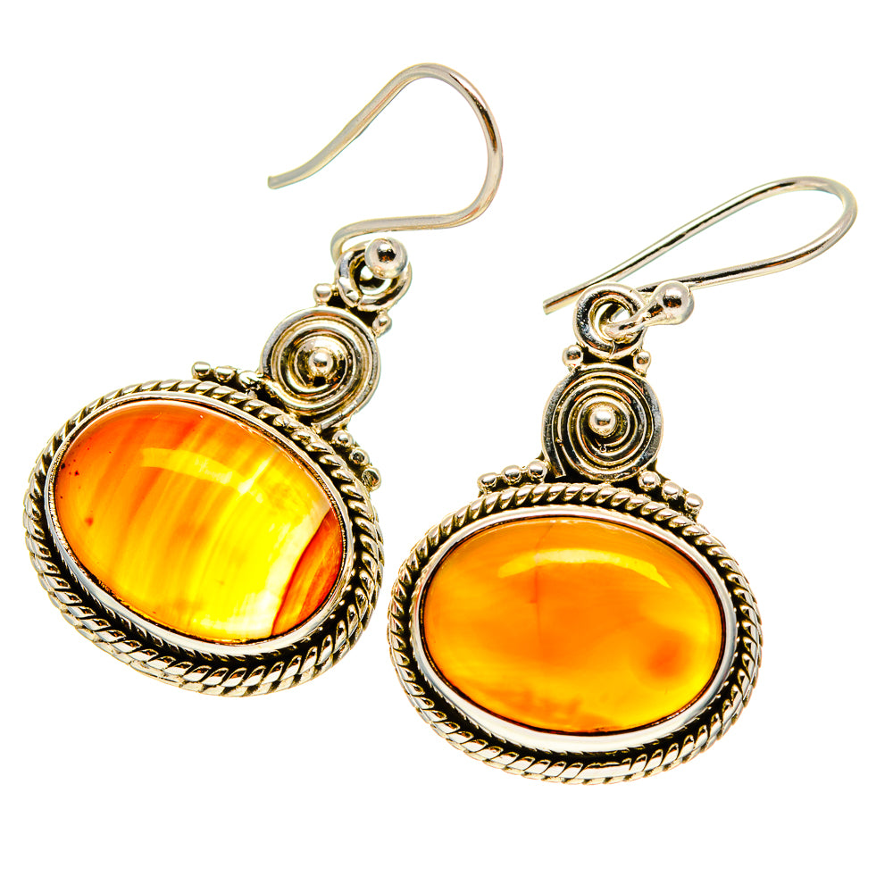 Carnelian Earrings handcrafted by Ana Silver Co - EARR416569