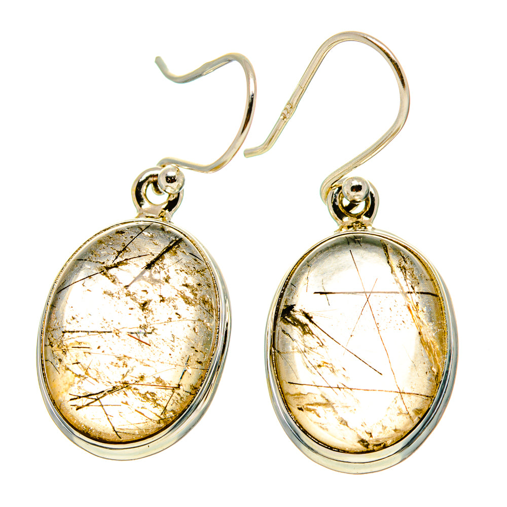 Tourmalinated Quartz Earrings handcrafted by Ana Silver Co - EARR416584