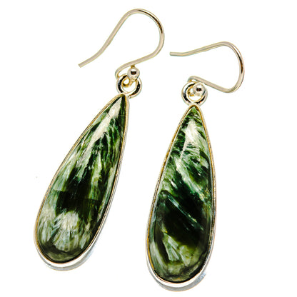 Seraphinite Earrings handcrafted by Ana Silver Co - EARR416585
