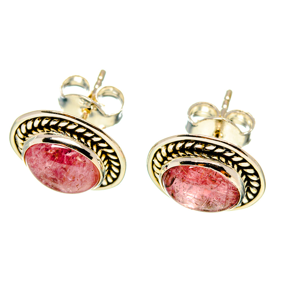 Pink Tourmaline Earrings handcrafted by Ana Silver Co - EARR416600