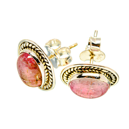 Pink Tourmaline Earrings handcrafted by Ana Silver Co - EARR416613