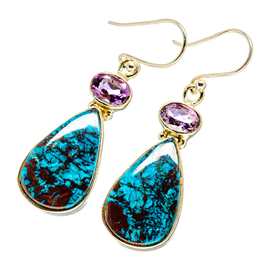 Shattuckite Earrings handcrafted by Ana Silver Co - EARR416615