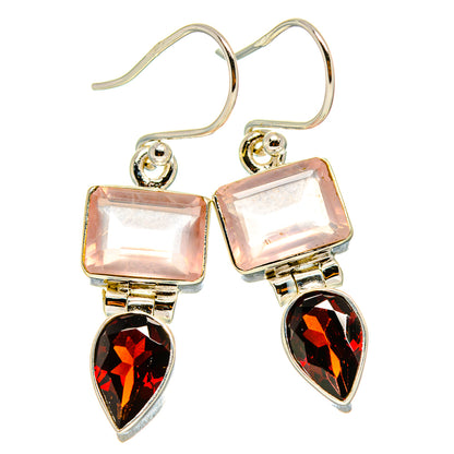 Rose Quartz Earrings handcrafted by Ana Silver Co - EARR416626