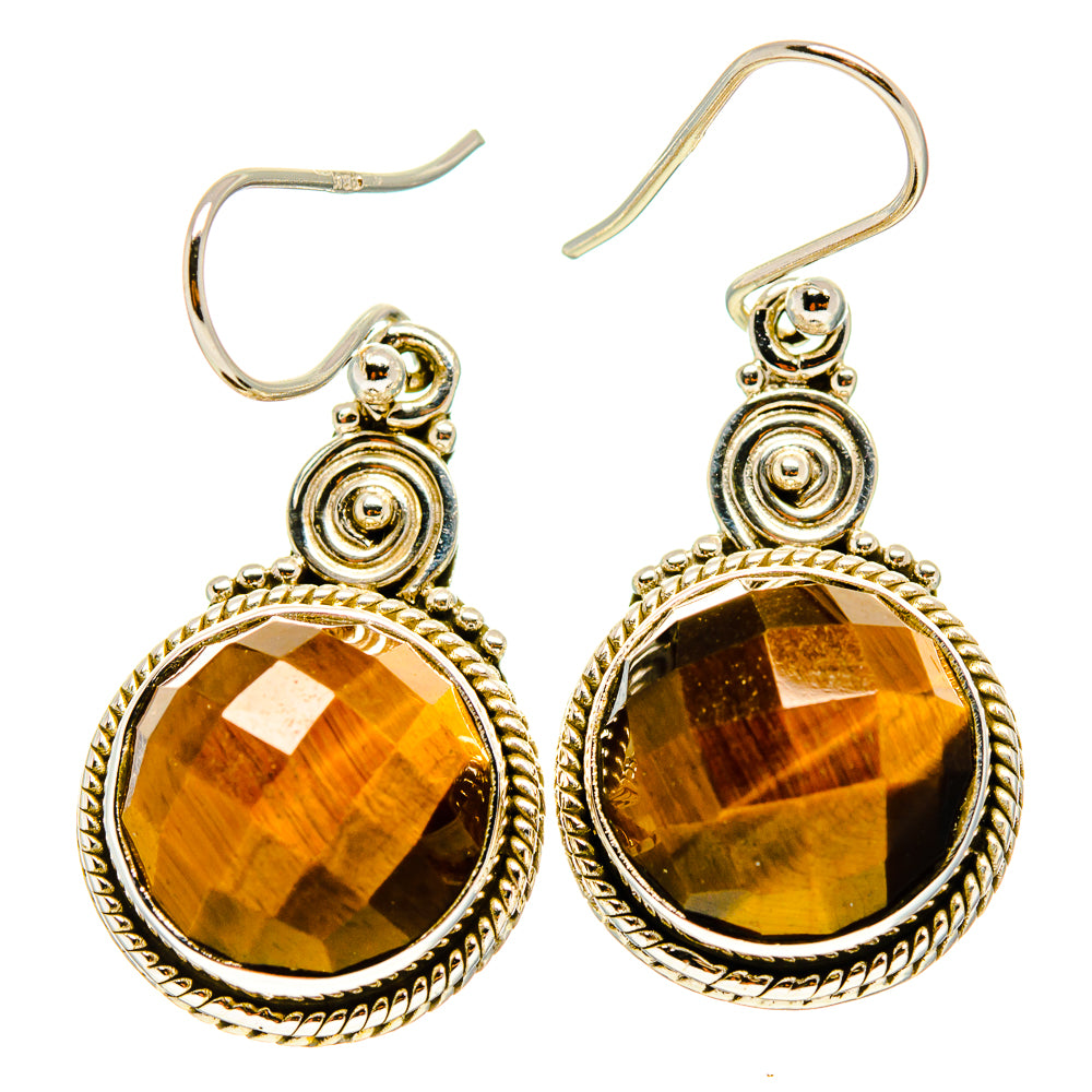 Tiger Eye Earrings handcrafted by Ana Silver Co - EARR416633