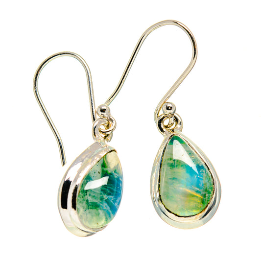 Green Moonstone Earrings handcrafted by Ana Silver Co - EARR416669