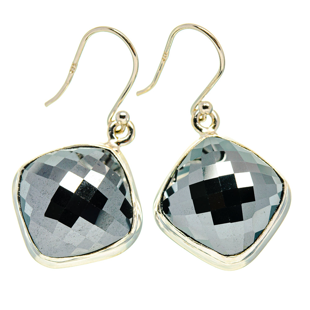 Hematite Earrings handcrafted by Ana Silver Co - EARR416671