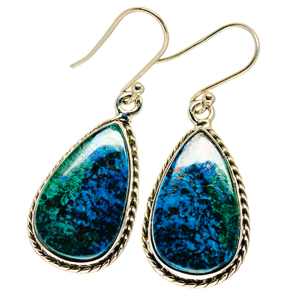 Shattuckite Earrings handcrafted by Ana Silver Co - EARR416672