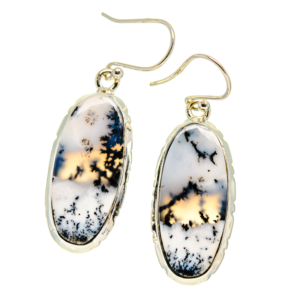 Dendritic Opal Earrings handcrafted by Ana Silver Co - EARR416690