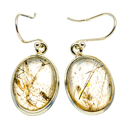 Rutilated Quartz Earrings handcrafted by Ana Silver Co - EARR416691