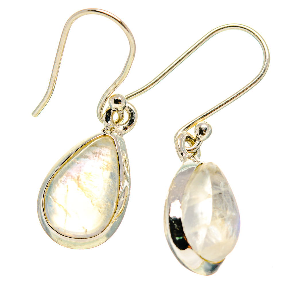Rainbow Moonstone Earrings handcrafted by Ana Silver Co - EARR416697